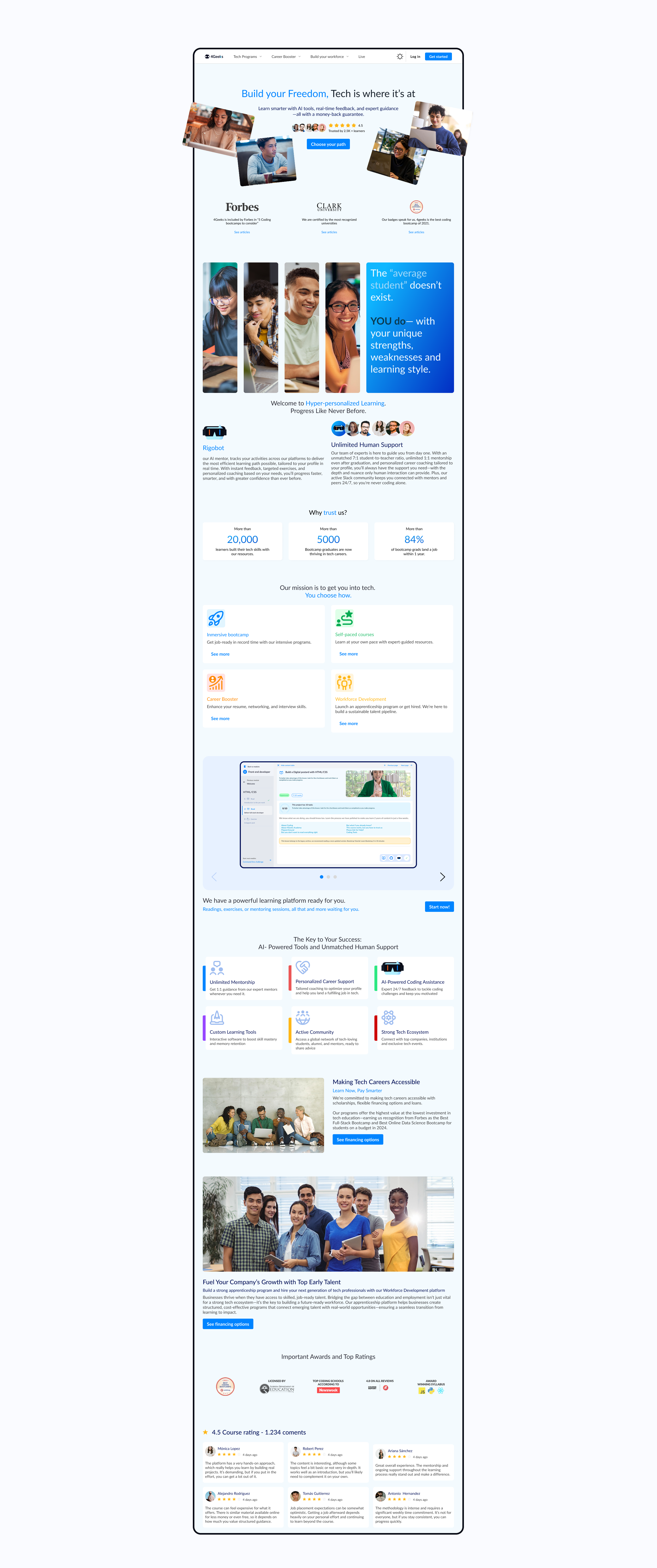 4Geeks — full site overview