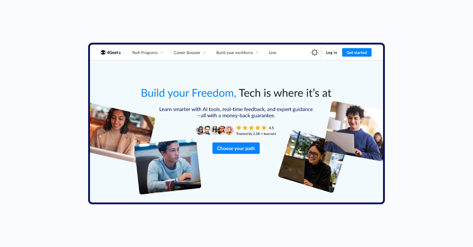 4Geeks — redesigned homepage