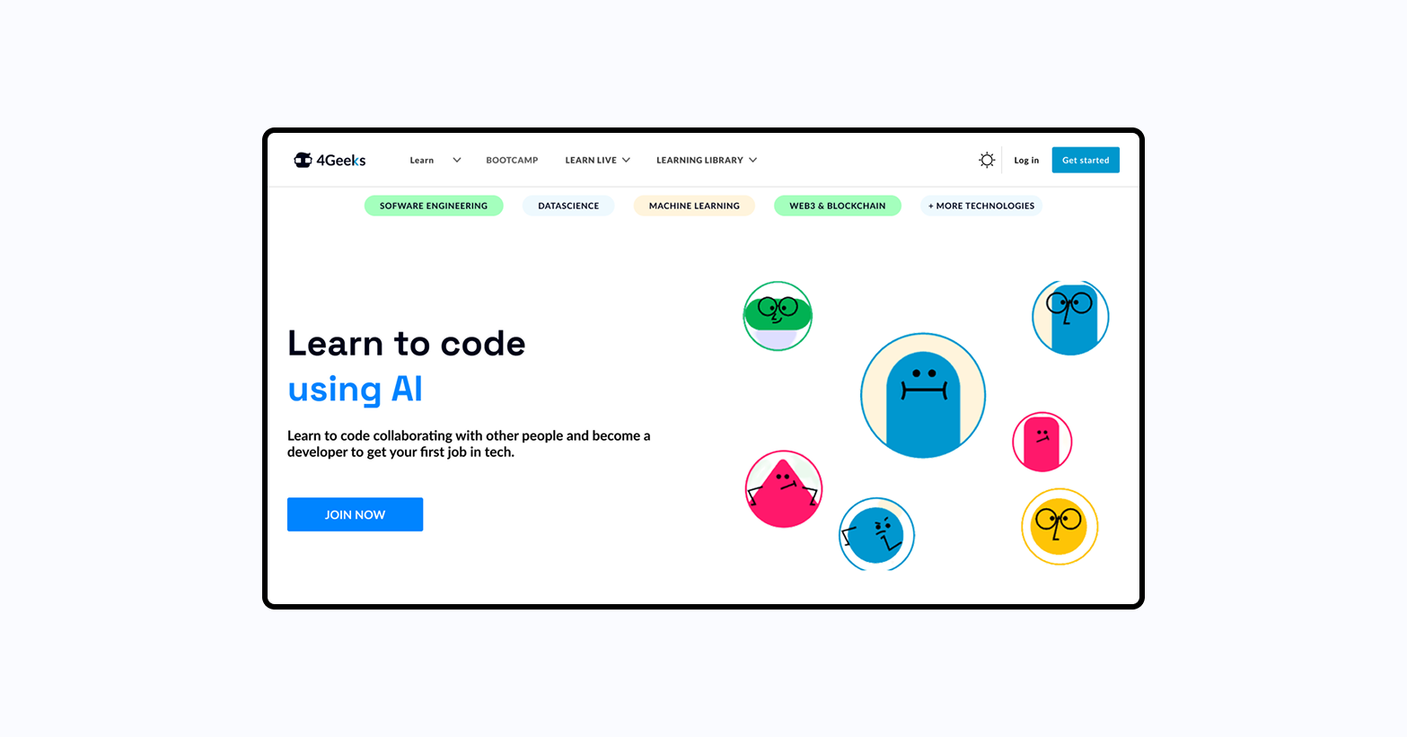 4Geeks — original homepage
