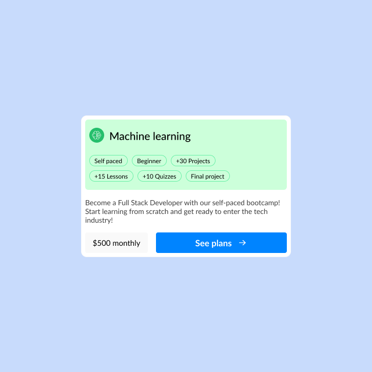 4Geeks — UI detail
