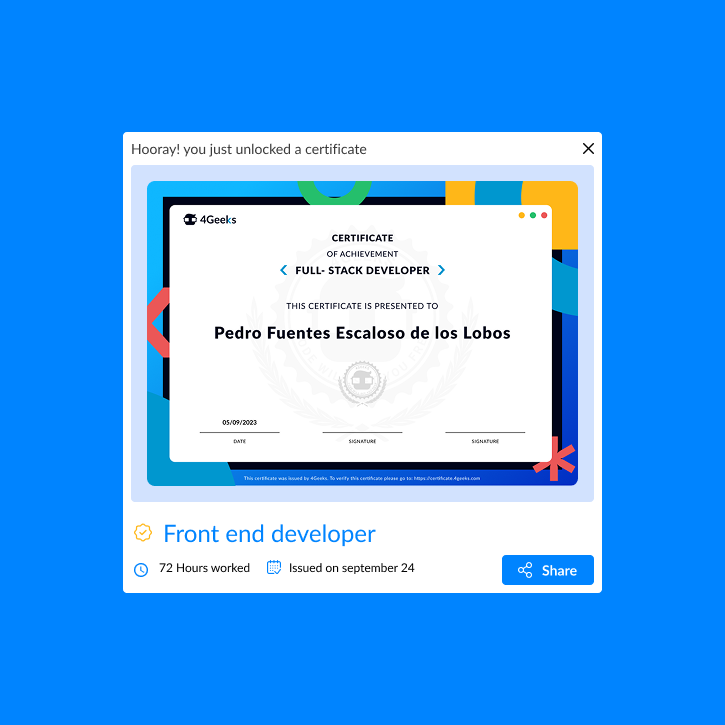4Geeks — UI detail